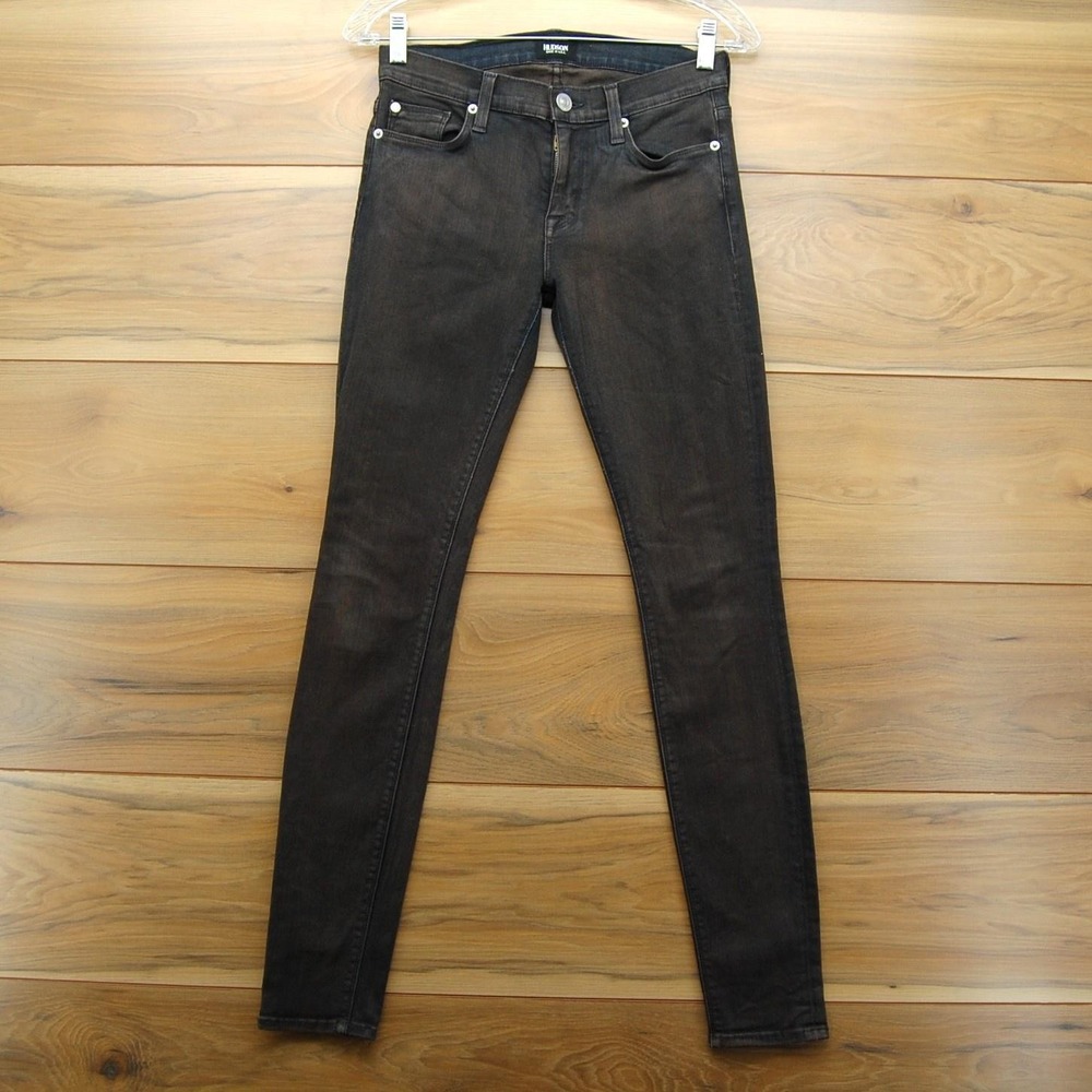 Hudson Jeans Womens 25 Black Nico Super Skinny‎ Midrise Stretch Denim Made USA